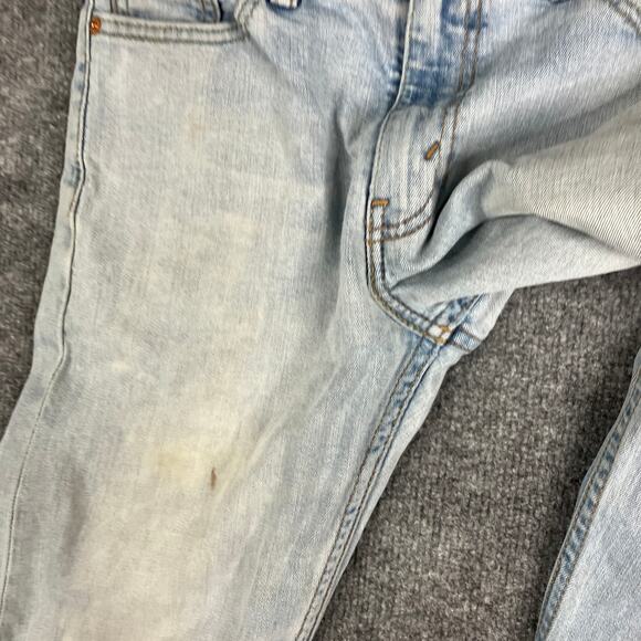 Levi's 513 Jeans Mens 30x32 Light Wash Slim Straight Fit Stretch Denim Pants - Picture 9 of 12